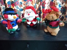 ANIMATED SINGALONG SANTA, SNOWMAN & REINDEER CHRISTMAS FIGURES