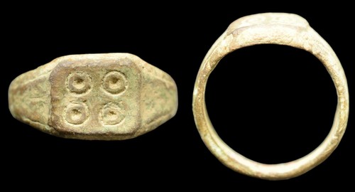 Medieval bronze ring 15 - ring;, 12-15