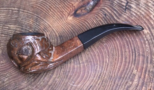 Vintage french bruyere carved - french,