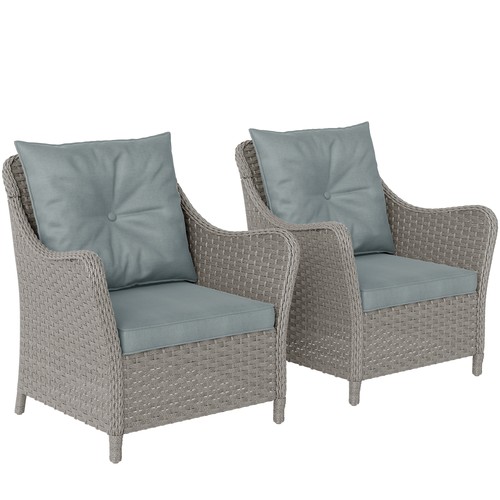 Outsunny pieces rattan - outsunny, 2