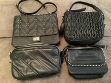 JOB LOT. BLACK HANDBAGS. PRIMARK . USED BUT IN CLEAN CONDITION