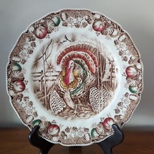 Vintage Johnson Brothers His Majesty 27cm Thanksgiving Christmas Turkey Plate