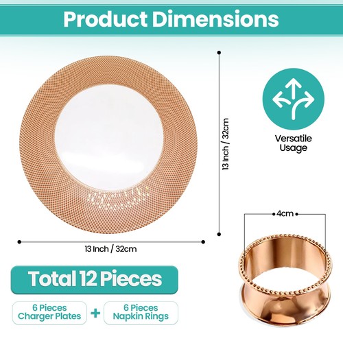 Glass charger plates - glass,
