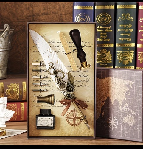 White mechanical quill pen - mechanical,