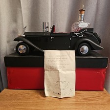 Tilso Japan Rolls Royce Phantom II Music Box Decanter with 6 Glasses Swan Lake