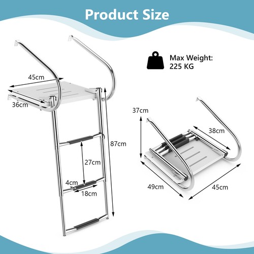 Telescoping boat ladder - boat,