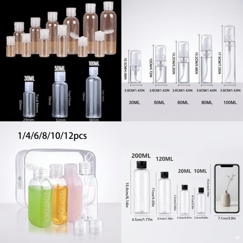 Empty plastic travel bottles - empty,