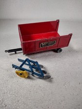 1:32 Britains 1973 Massey Ferguson MF200  Tipper Trailer & Plough For Parts Only
