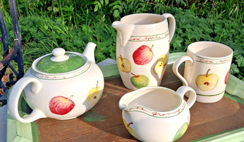 Royal stafford apple tea set - tea,