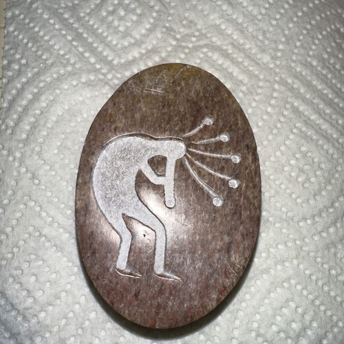 Kokopelli carved oval - kokopelli,