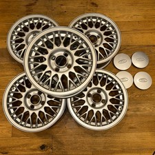 Ford Sierra Facelift Cosworth 4x4 Shark tooth Wheels Alloys Set Of 5 With Caps