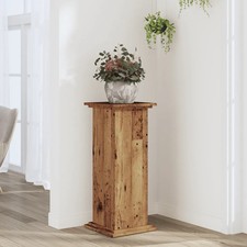 WALPLUS Plant Stand Old Wood Engineered Wood 33x33x80 cm Rustic Rack