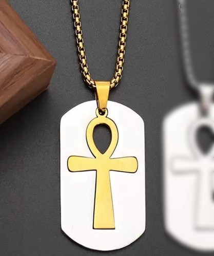Cross tag pendant necklace - cross,