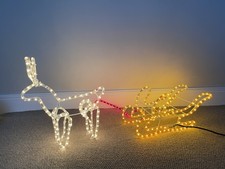 Reindeer & Sleigh Christmas Rope Light Outdoor Indoor Display Decoration