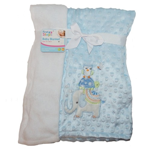First steps embroidered mink - first,