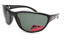 Bolle Mist Polarized Sunglasses Shiny Black with Axis Green Lenses 11181