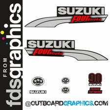 Suzuki DF90 90hp (pre 2010) outboard engine decals/sticker kit
