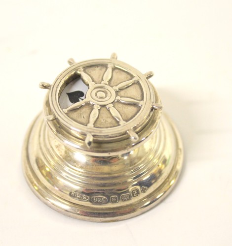 Silver novelty ships wheel - ships,