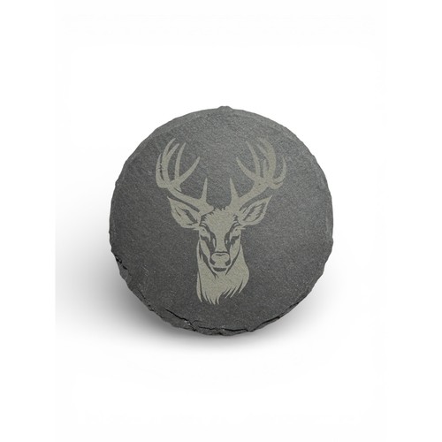 Black slate coasters - coasters, 4