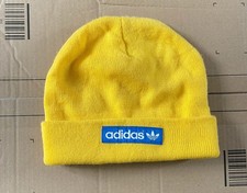 Collectible Adidas Originals Yellow Beanie Hat Sample Rare Trefoil Logo