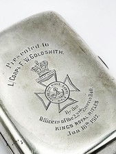 WWI SILVER CIGARETTE CASE 1917