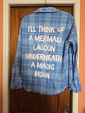 Disney CakeWorthy Peter Pan Wendy Darling Mermaid Flannel Shirt With Nanny Rare