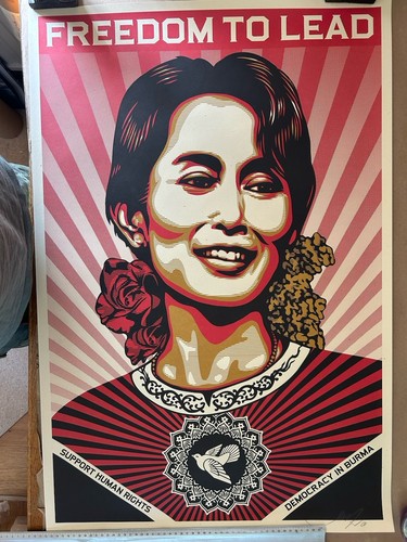 Obey shepard fairey aung - shepard, 'aung
