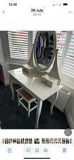 White Dressing Table Mirror With Stool