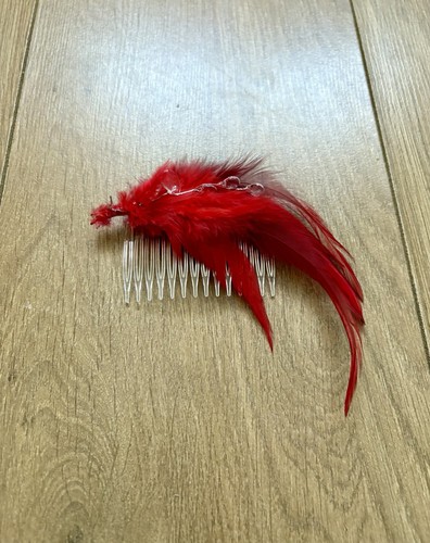 Red feather showgirl headdress - showgirl,