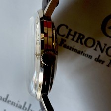 Vintage Smiths Astral Gents 9ct Gold Dress Watch Hand Wind Croc Strap