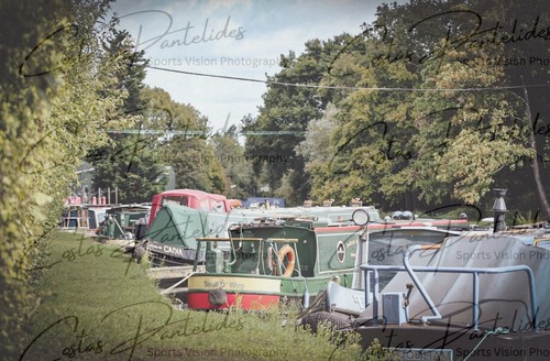 Colourful narrowboats - colourful, on