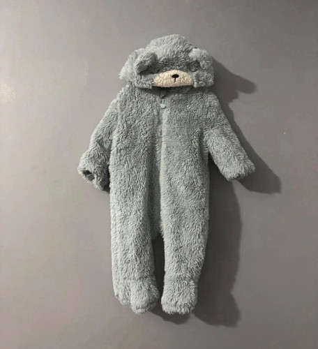 Grey bear hooded zip - grey,