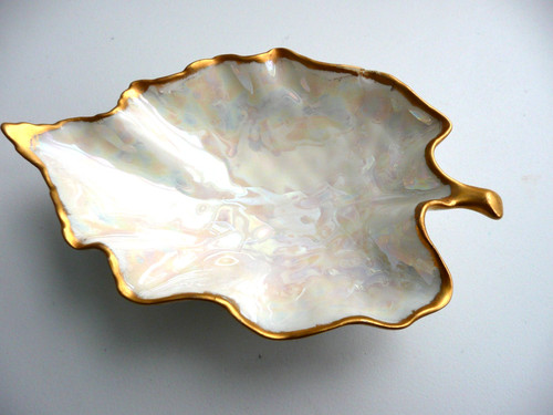 Tea bag holder ceramic - holder, 24k