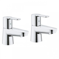 Grohe BauEdge Basin Pillar Tap (Pair) Chrome - 2042110M