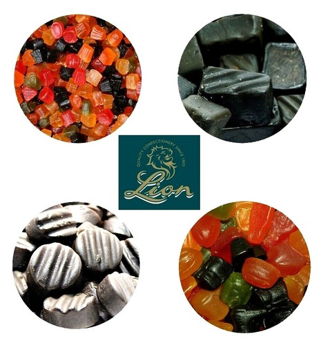 Lion midget gems licorice gums - gems,