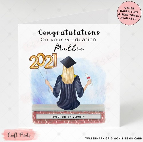 Personalised graduation card - personalised,