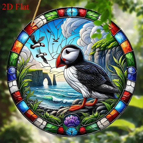 Puffin cliffs sea ocean - puffin,