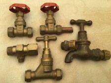 VINTAGE  BRASS GARDEN TAP STOP