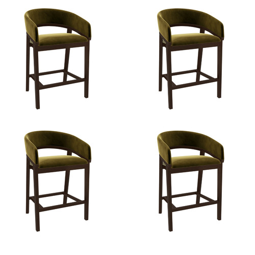 Set walnut olive green - walnut, &