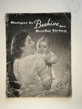 Patons & Baldwin Beehive Restful Living Series 49 knitting patterns 1940s VTG