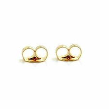 14K White Solid Gold Earring Backs Medium 1 Pair Butterfly