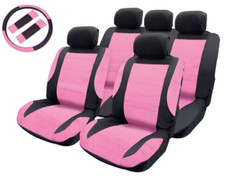 Pink car seat covers leather - covers,