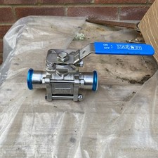STAINLESS STEEL 316 3 PIECE LEVER BALL VALVE - PRESSFIT ENDS