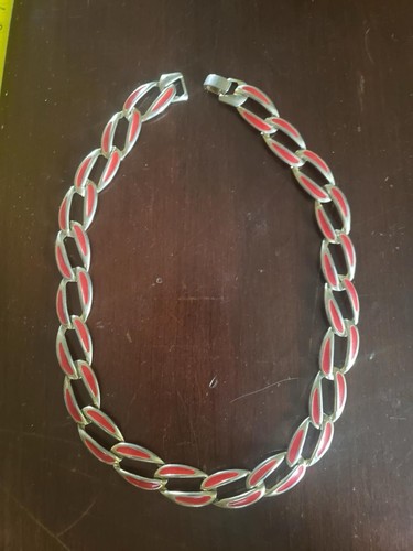 Vintage red enamel gold - red, tone