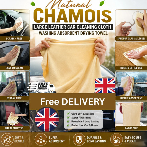 Natural chamois large leather - chamois,