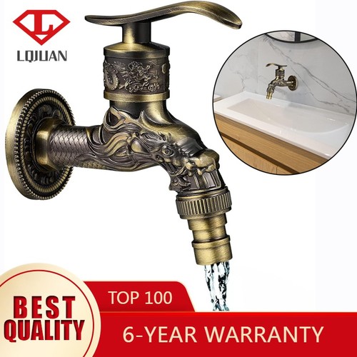 Vintage wall tap dragon carved - wall,