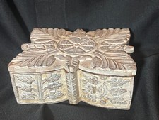 Hand Carved Wood Tikka Box