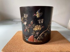 Chinese hardwood brush pot - a,