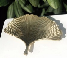 Aluminium Gold Colour Leaf Shell Design Modern Art Dish Sculpture Ornament