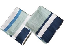 Next Teal Stripe Pair of Housewife Pillowcases - 75 x 50 cm